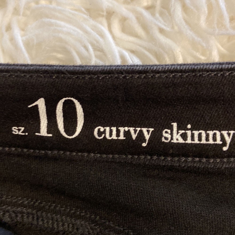 Loft Outlet Black Jeans size 10 curvy skinny excellent condition inseam 30 - Picture 6 of 8